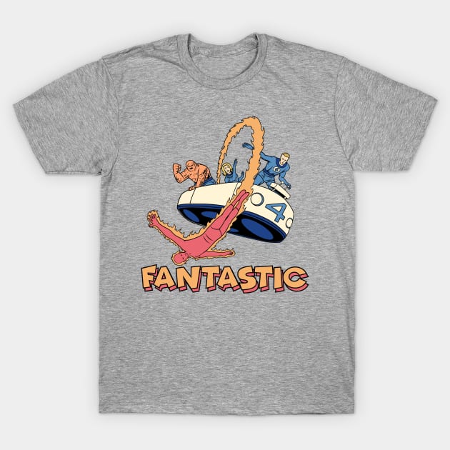 Retro Fantastic Cover T-Shirt by littlepdraws